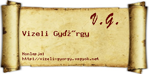 Vizeli György névjegykártya